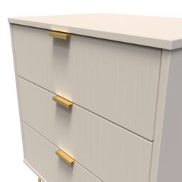 Ready Assembled 2 U Bexley 3 Drawer Chest (Ready Assembled) in Taupe - thumbnail 4