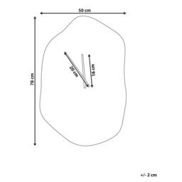 Wyld and Coco Brass-Finish Wall Clock 78 x 50 cm Irregular Shape Black Hands in Bronze - thumbnail 4
