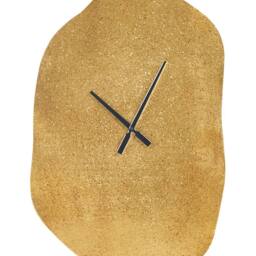 Wyld and Coco Brass-Finish Wall Clock 78 x 50 cm Irregular Shape Black Hands in Bronze - thumbnail 2