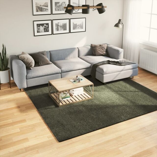 Berkfield Home Rug HUARTE Short Pile Soft & Washable Forest Green 240x240 cm - Size: Medium - image 1