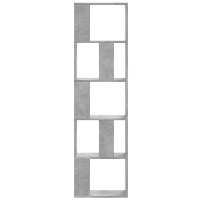 Berkfield Home Decorative Bookcase 5-Tier Concrete Grey 45x23.5x162.5 cm Enginee - image 1