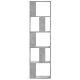 Berkfield Home Decorative Bookcase 5-Tier Concrete Grey 45x23.5x162.5 cm Enginee - thumbnail 1