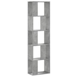 Berkfield Home Decorative Bookcase 5-Tier Concrete Grey 45x23.5x162.5 cm Enginee - thumbnail 3