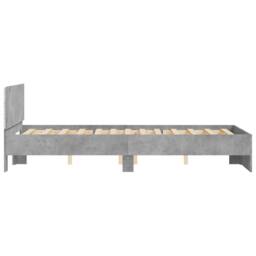 Berkfield Home Durable Bed Frame with Headboard & LED Concrete Grey 135x190 cm - Size: Double - thumbnail 8