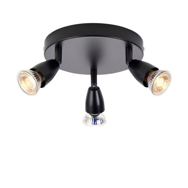 Netlighting Amalfi Ceiling Spotlight Clusters 3 Light Matt Black Paint - image 1