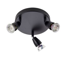 Netlighting Amalfi Ceiling Spotlight Clusters 3 Light Matt Black Paint - thumbnail 4