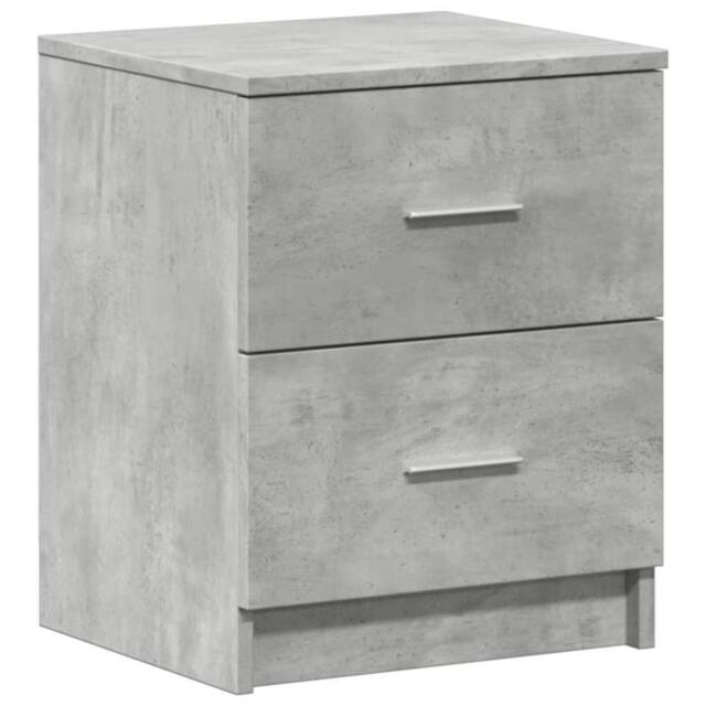 Berkfield Home Bedside Cabinet with 2 Drawers Concrete Grey 40x36x50 cm - Size: 40 x 36 x 50 cm - image 1