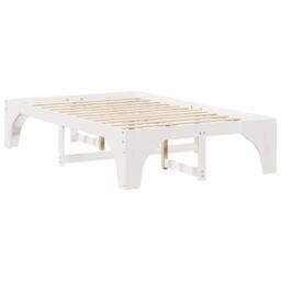Berkfield Home Floor Bed Frame with Storage White 120 x 190 cm Solid pine wood - thumbnail 2