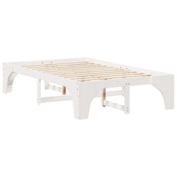 Berkfield Home Floor Bed Frame with Storage White 120 x 190 cm Solid pine wood - thumbnail 8