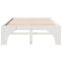 Berkfield Home Floor Bed Frame with Storage White 120 x 190 cm Solid pine wood - thumbnail 6