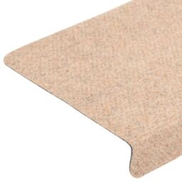 Berkfield Home Stair Mats 10 pcs Brown 65x21x4 cm Needle Punch - Size: Medium - thumbnail 6