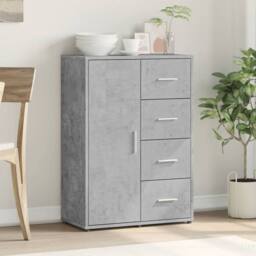 Berkfield Home Sideboard Concrete Grey 60x31x84 cm Engineered Wood - Size: 60 x 31 x 84 cm - thumbnail 1
