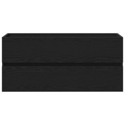 Berkfield Home Sink Cabinet with Built-in Basin Black Oak Engineered Wood - thumbnail 8
