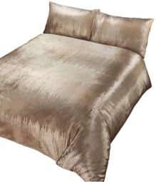 Rapport Home Tiffany Duvet Cover Set with Pillowcase in Gold - Size: King - thumbnail 2
