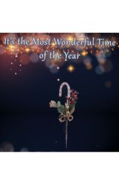 VFM e-Store Poinsettia Candy Cane Pick Christmas Decoration Ornament X 1 30cm Red - thumbnail 3