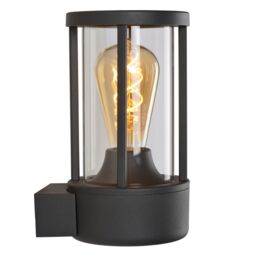 Lucide 'LORI' Non Dimmable Stylish Day Night Sensor Outdoor Wall Light 1xE27 in Black - thumbnail 4