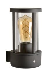 Lucide 'LORI' Non Dimmable Stylish Day Night Sensor Outdoor Wall Light 1xE27 in Black - thumbnail 2