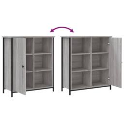 Berkfield Home Sideboard Grey Sonoma 70x30x80 cm Engineered Wood - Size: 70 x 30 x 80 cm - thumbnail 9
