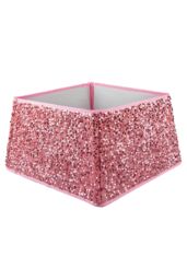VFM e-Store Christmas Tree Skirt Folding Sequin Xmas Decoration 30. Rose Pink - thumbnail 1