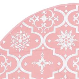 Berkfield Home Luxury Christmas Tree Skirt with Sock Pink 150 cm Fabric - thumbnail 6