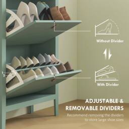 Wyld Haus Sela Mint Green 2 Drawer Shoe Cabinet Particle Board Leather Handles - thumbnail 6