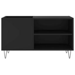 Berkfield Home Record Cabinet Black 85x38x48 cm Engineered Wood - Size: 85 x 38 x 48 cm - thumbnail 4