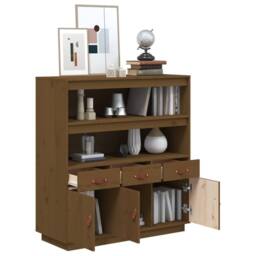 Berkfield Home Highboard Honey Brown 100x40x108.5 cm Solid Wood Pine - thumbnail 5