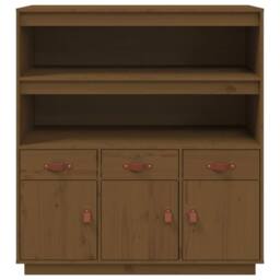Berkfield Home Highboard Honey Brown 100x40x108.5 cm Solid Wood Pine - thumbnail 6