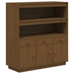 Berkfield Home Highboard Honey Brown 100x40x108.5 cm Solid Wood Pine - thumbnail 1