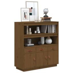 Berkfield Home Highboard Honey Brown 100x40x108.5 cm Solid Wood Pine - thumbnail 4