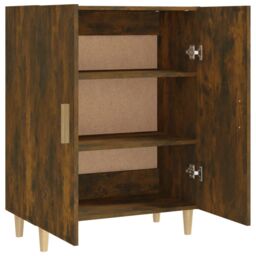 Berkfield Home Sideboard Smoked Oak 70x34x90 cm Engineered Wood in Brown - Size: 70 x 34 x 90 cm - thumbnail 5
