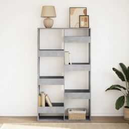 Berkfield Home Bookcase Concrete Grey 100x33x175 cm Engineered Wood - Size: 100 x 33 x 175 cm - thumbnail 3