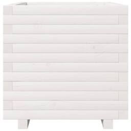 Berkfield Home Garden Planter White 50x50x49.5 cm Solid Wood Pine - thumbnail 5