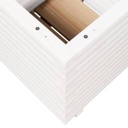 Berkfield Home Garden Planter White 50x50x49.5 cm Solid Wood Pine - thumbnail 8