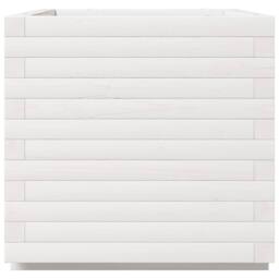 Berkfield Home Garden Planter White 50x50x49.5 cm Solid Wood Pine - thumbnail 6