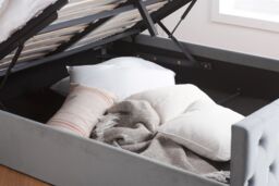 Birlea Grey Fabric Ottoman Bed Frame Storage Marquis Velvet - Size: King - thumbnail 5
