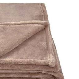 Brand Lab Fleece Plain Blanket in Medium Beige - thumbnail 2