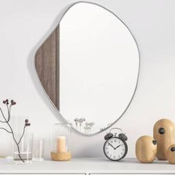 Berkfield Home Wall Mirror Silver 60x50 cm - thumbnail 2