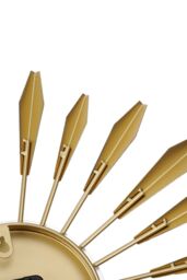 Living and Home 55cm Luxury Silent Sunburst Wall Clock Morandi Colour Statement Timepiece in Gold - thumbnail 7