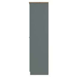 Ready Assembled 2 U Albert Triple Wardrobe with 2 Drawers (Ready Assembled) in Pale Green - thumbnail 2