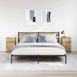 Berkfield Home Durable Bedside Cabinets 2 pcs Artisan Oak 39x35x65 cm Engineered Wood - Size: 39 x 35 x 65 cm - thumbnail 1