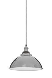 Orsina Iron/Aluminium Pendant Light With Bowl-Shaped Shade, Ceiling Light For Kitchen, Pendant Lighting For Decor in Silver - thumbnail 2