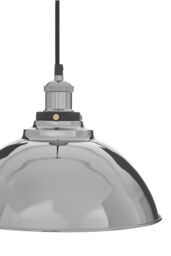 Orsina Iron/Aluminium Pendant Light With Bowl-Shaped Shade, Ceiling Light For Kitchen, Pendant Lighting For Decor in Silver - thumbnail 3