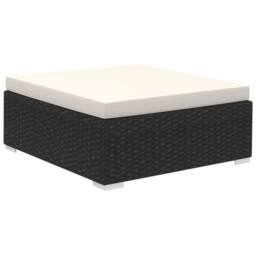 Berkfield Home Sturdy 6 Piece Garden Lounge Set with Cushions Poly Rattan Black - thumbnail 5