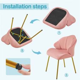 SPETLEK Velvet Accent Chair pink - thumbnail 3