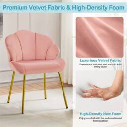 SPETLEK Velvet Accent Chair pink - thumbnail 4