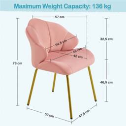 SPETLEK Velvet Accent Chair pink - thumbnail 2