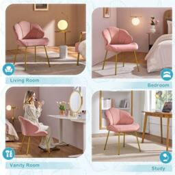 SPETLEK Velvet Accent Chair pink - thumbnail 5