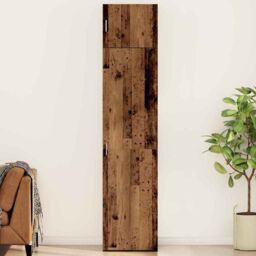 Berkfield Home Storage Cabinet with Shelf Other with Storage with Door Old wood Engineered wood in Brown - thumbnail 1