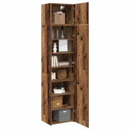 Berkfield Home Storage Cabinet with Shelf Other with Storage with Door Old wood Engineered wood in Brown - thumbnail 3